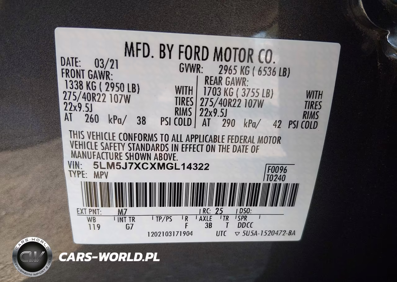 2021 Lincoln Aviator Reserve VIN:5LM5J7XCXMGL14322 - 9