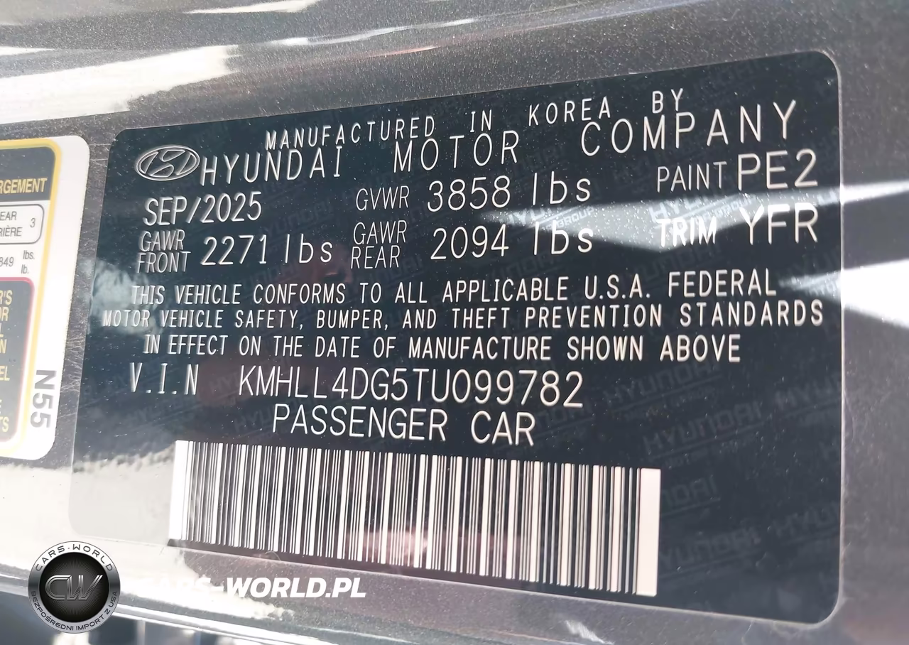 2026 Hyundai Elantra Se VIN:KMHLL4DG5TU099782 - 9