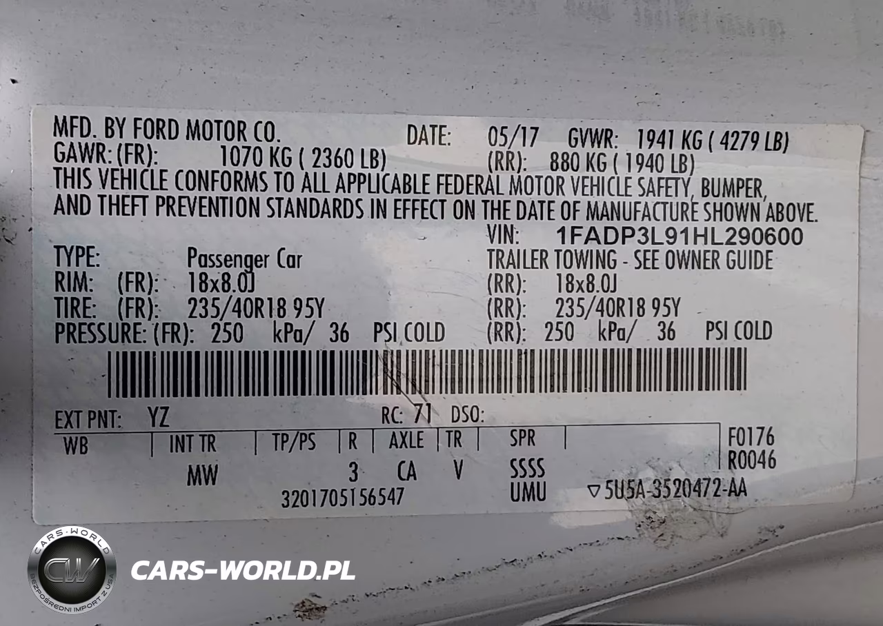 2017 Ford Focus St VIN:1FADP3L91HL290600 - 9