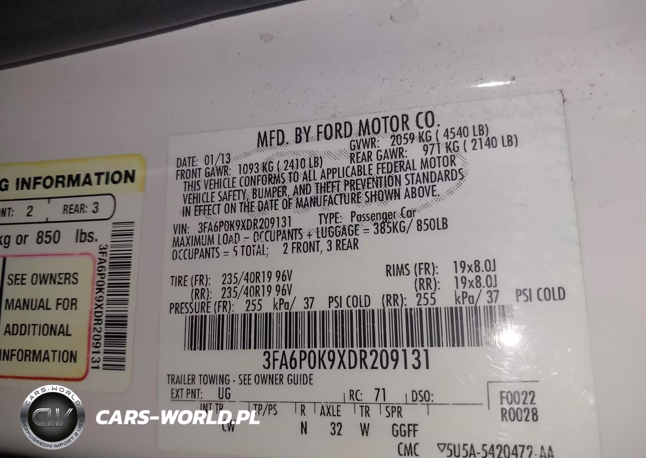 2013 Ford Fusion Titanium VIN:3FA6P0K9XDR209131 - 9