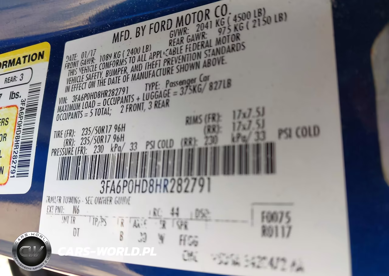 2017 Ford Fusion Se VIN:3FA6P0HD8HR282791 - 9
