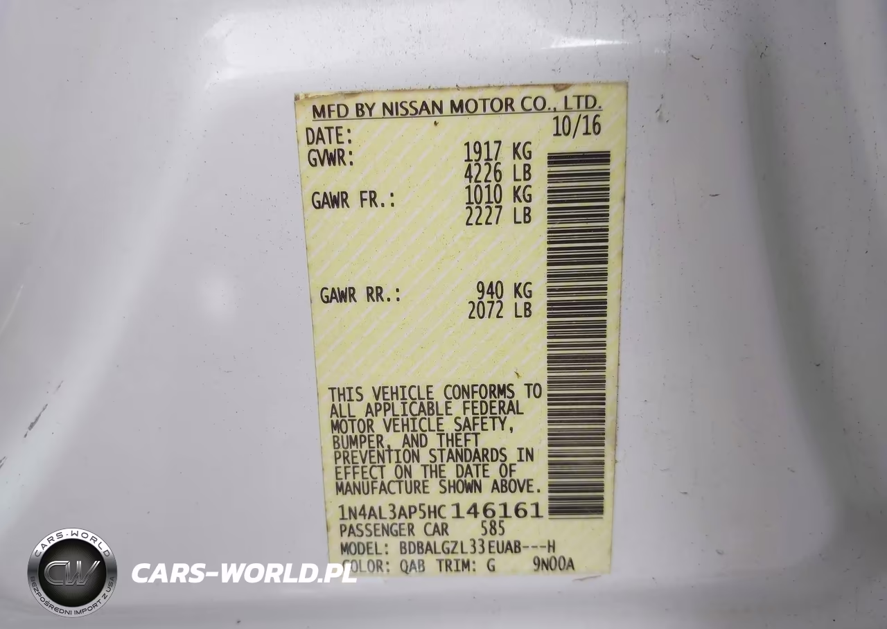 2017 Nissan Altima 2.5 S VIN:1N4AL3AP5HC146161 - 9