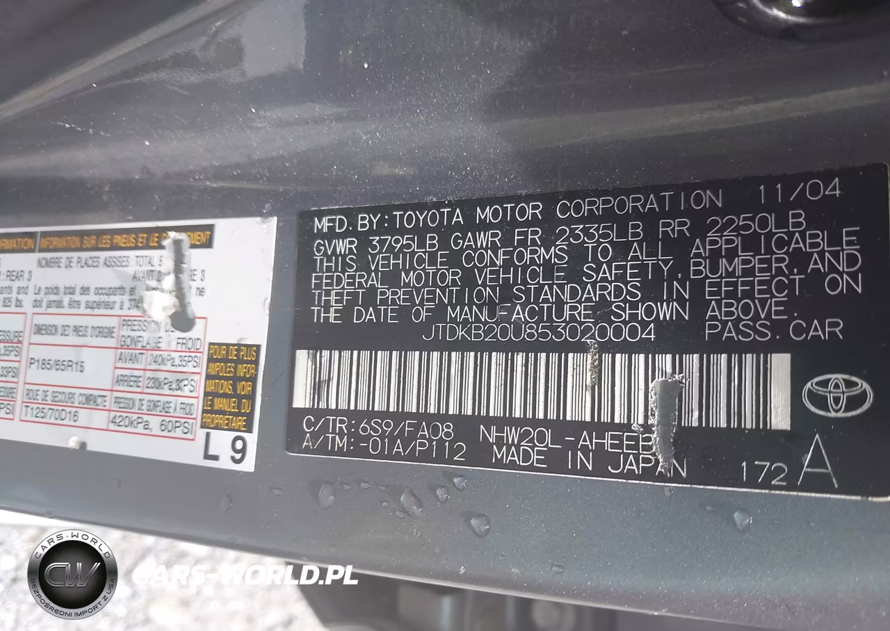 2005 Toyota Prius VIN:JTDKB20U853020004 - 9
