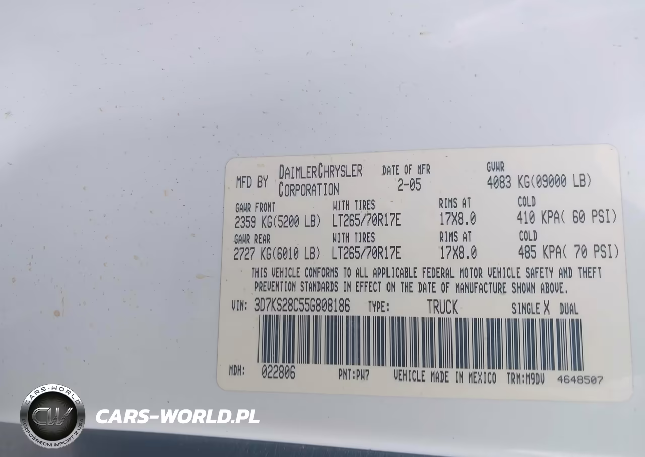 2005 Dodge Ram 2500 Slt-Laramie VIN:3D7KS28C55G808186 - 9