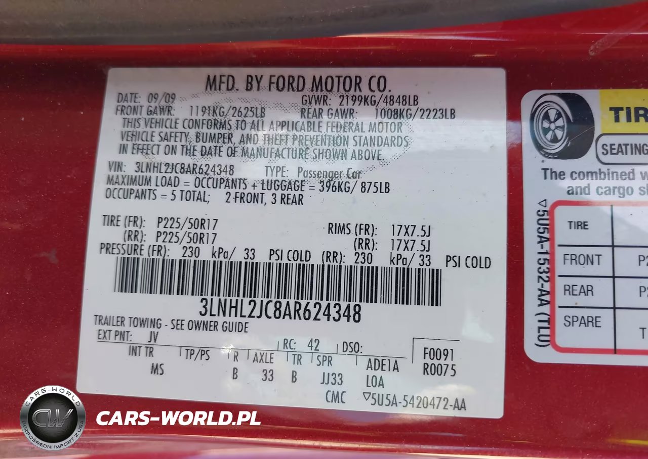 2010 Lincoln Mkz VIN:3LNHL2JC8AR624348 - 9