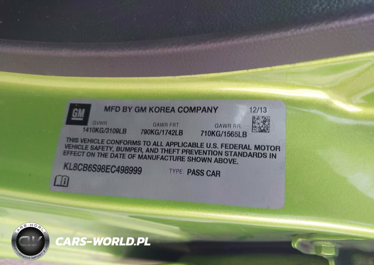2014 Chevrolet Spark Ls Auto VIN:KL8CB6S98EC498999 - 9