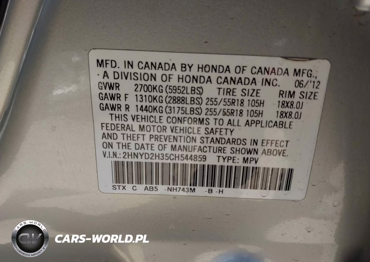 2012 Acura Mdx Technology Package VIN:2HNYD2H35CH544859 - 9