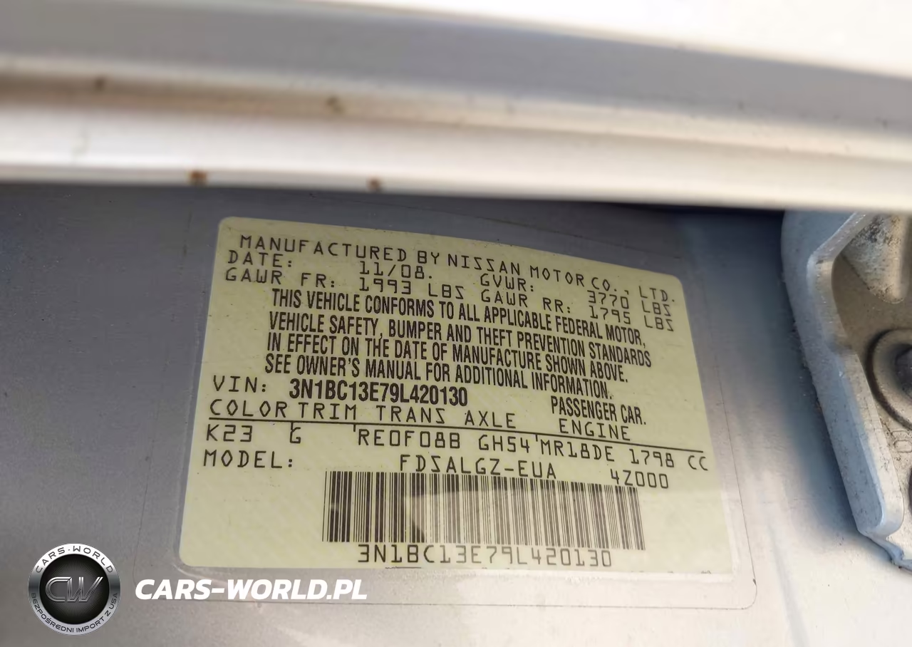 2009 Nissan Versa 1.8Sl VIN:3N1BC13E79L420130 - 9