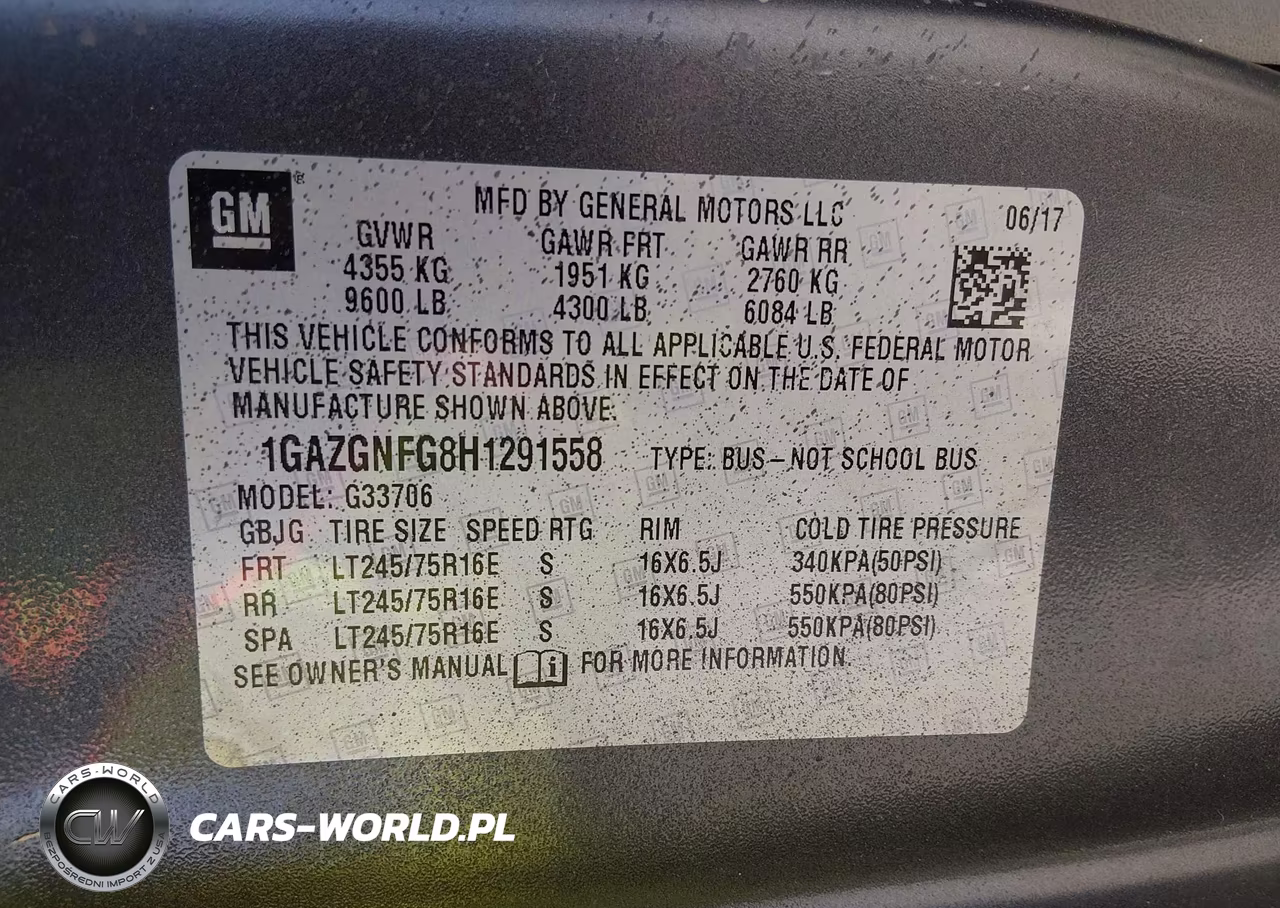 2017 Chevrolet Express 3500 Ls VIN:1GAZGNFG8H1291558 - 9
