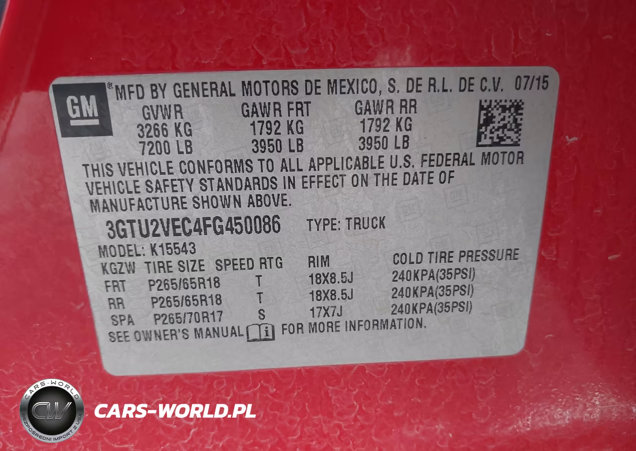 2015 GMC Sierra 1500 Slt VIN:3GTU2VEC4FG450086 - 9