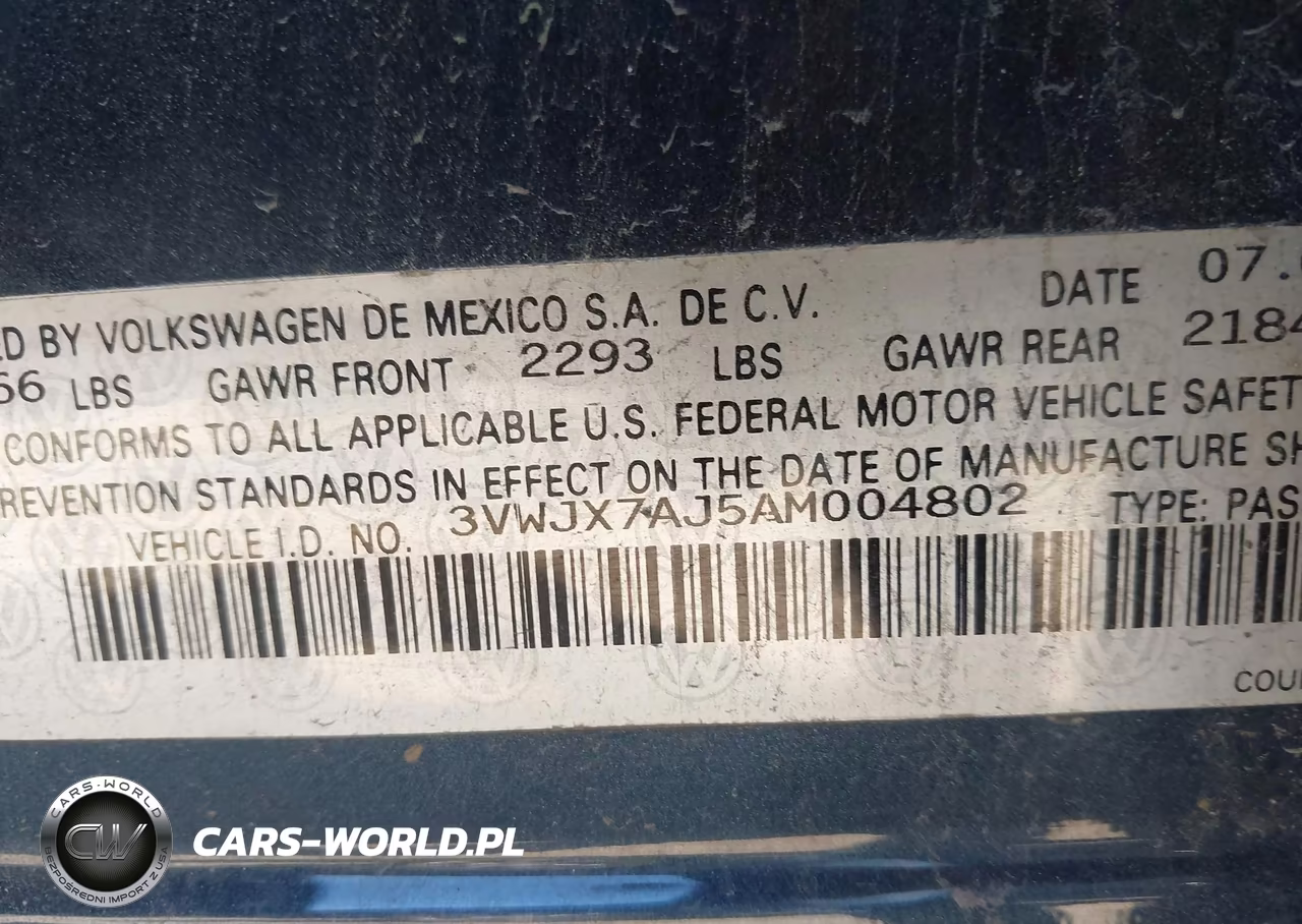 2010 Volkswagen Jetta S VIN:3VWJX7AJ5AM004802 - 9