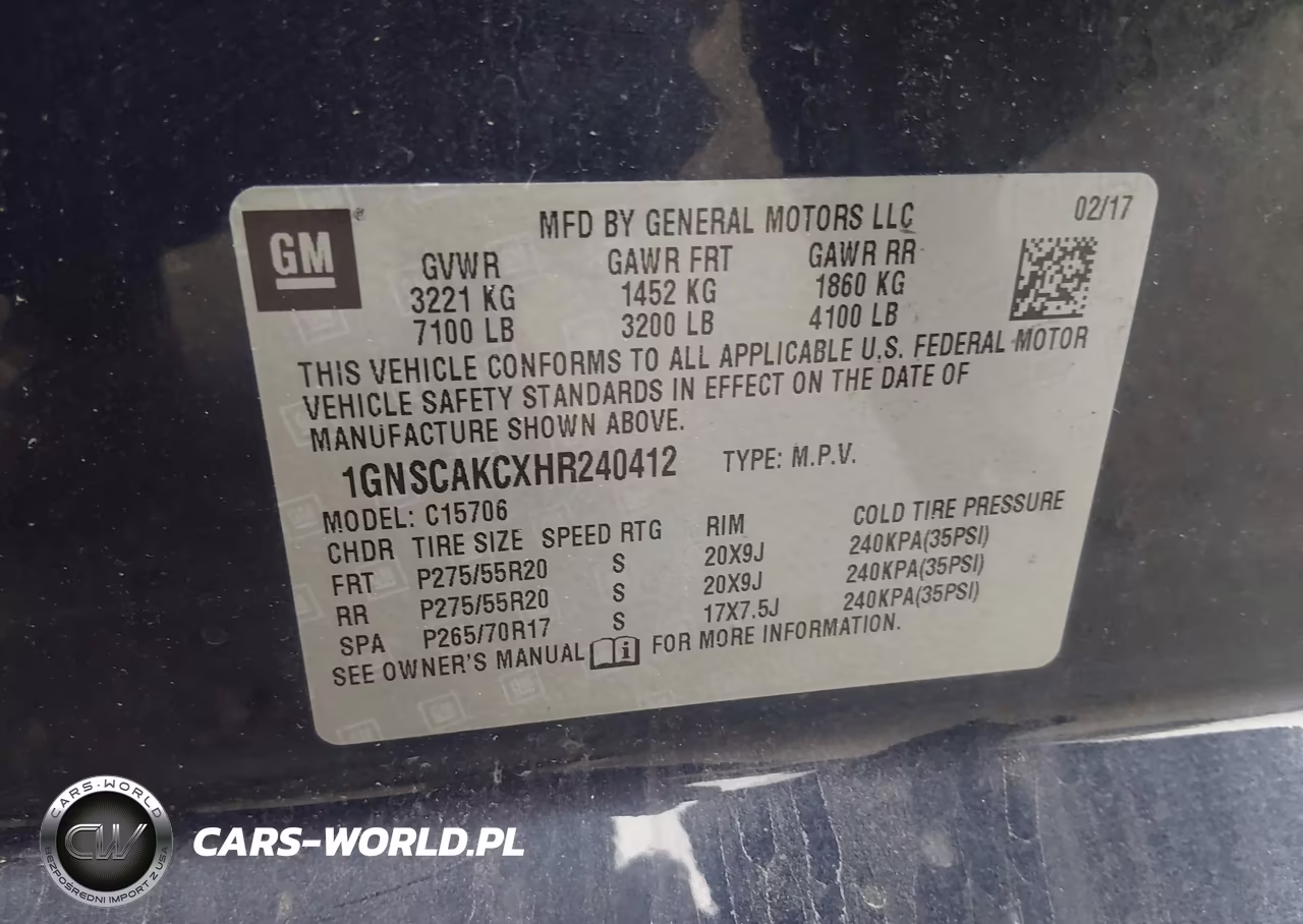 2017 Chevrolet Tahoe Ls VIN:1GNSCAKCXHR240412 - 9
