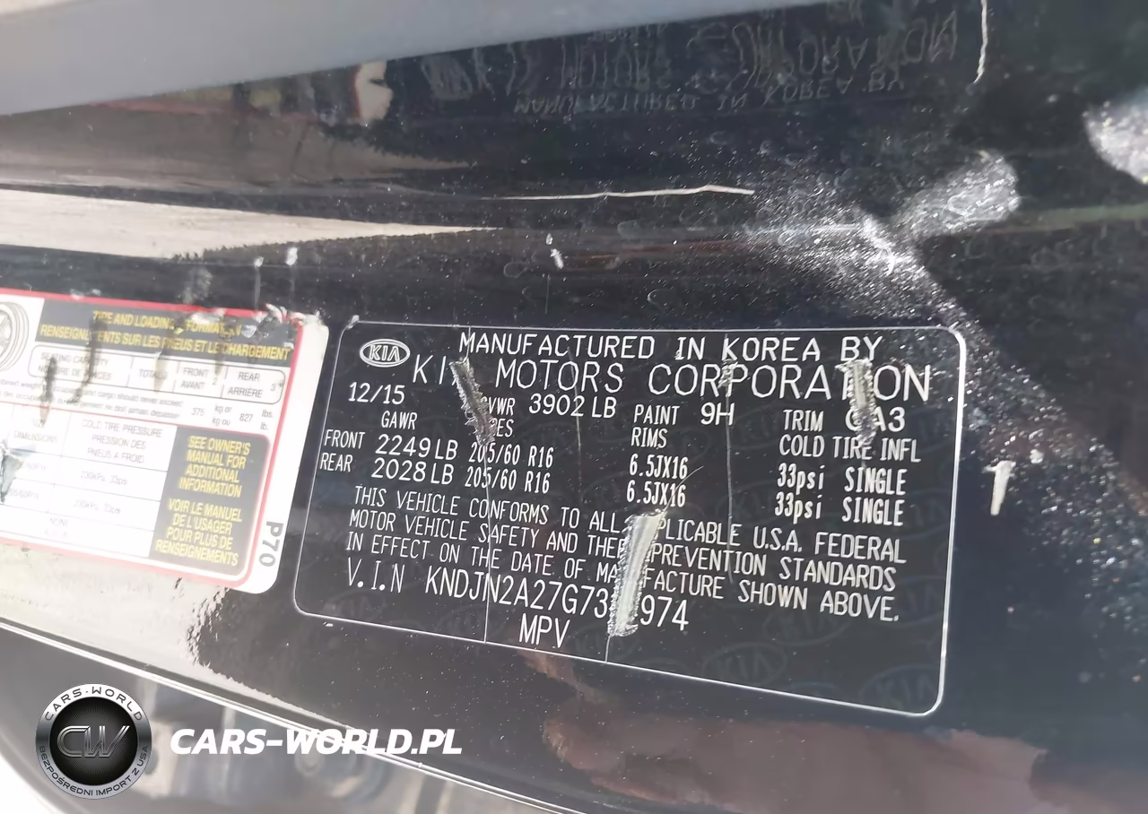 2016 Kia Soul VIN:KNDJN2A27G7314974 - 9