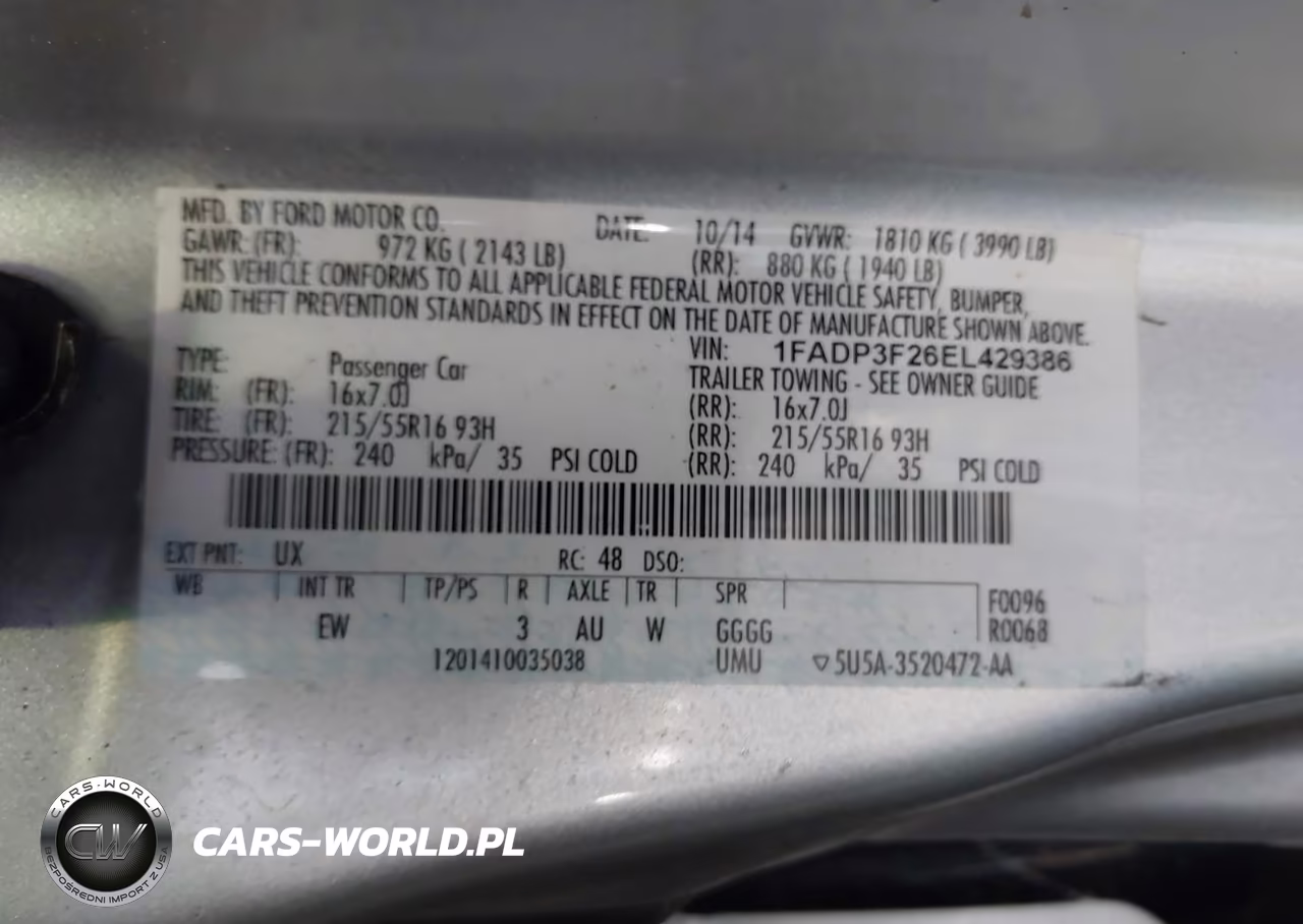 2014 Ford Focus Se VIN:1FADP3F26EL429386 - 9