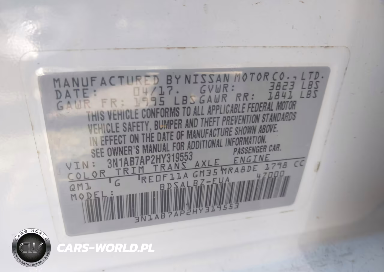 2017 Nissan Sentra S VIN:3N1AB7AP2HY319553 - 9