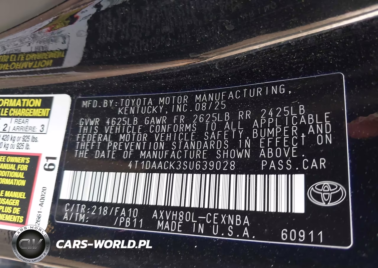 2025 Toyota Camry Le VIN:4T1DAACK3SU639028 - 9