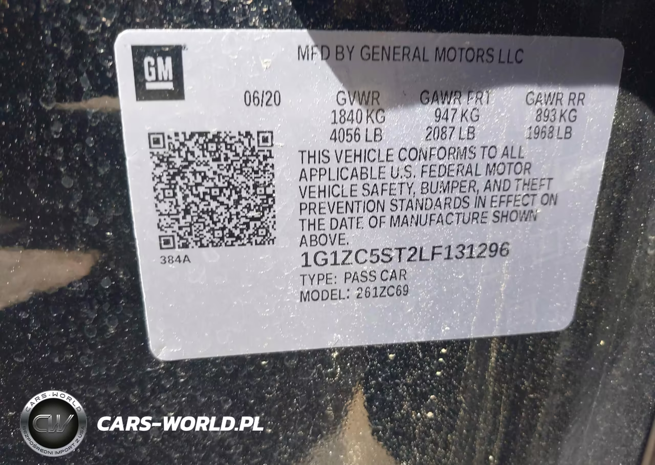 2020 Chevrolet Malibu Fwd 1Fl VIN:1G1ZC5ST2LF131296 - 9