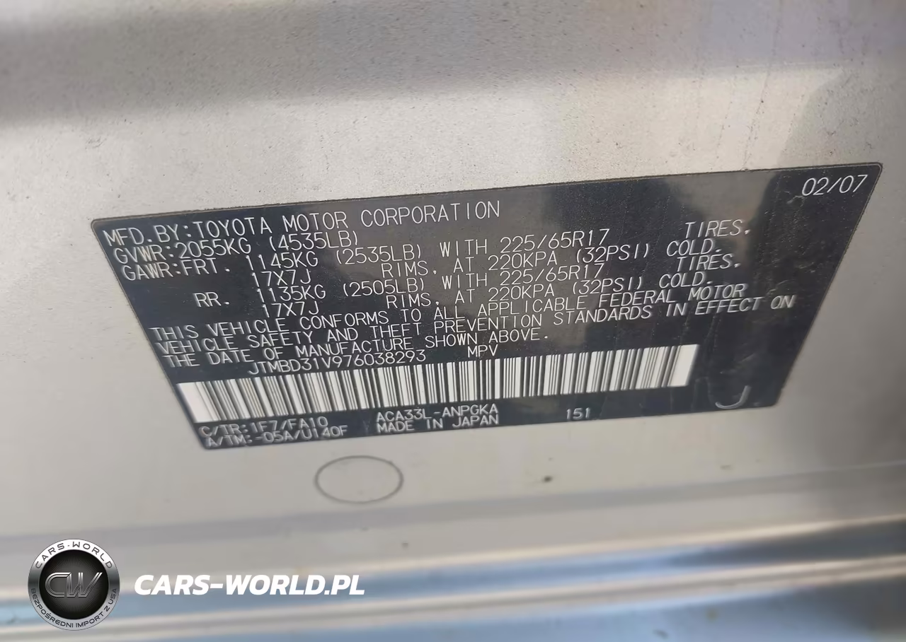 2007 Toyota Rav4 Limited VIN:JTMBD31V976038293 - 9