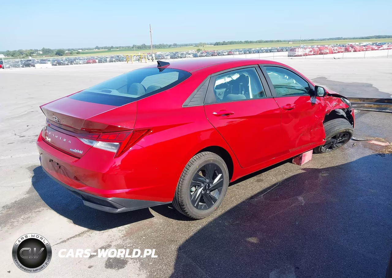 2022 Hyundai Elantra Hybrid Blue VIN:KMHLM4AJ6NU030888 - 4