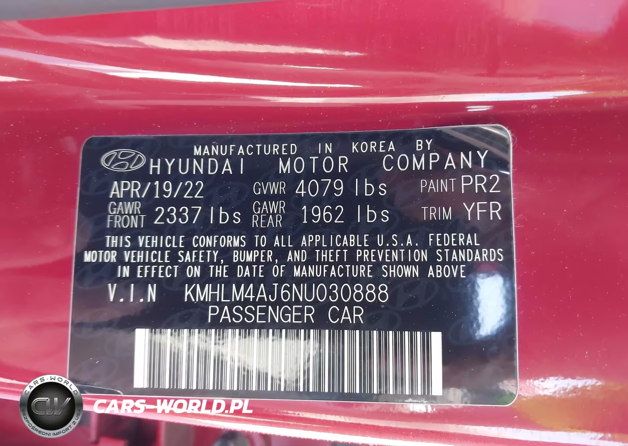 2022 Hyundai Elantra Hybrid Blue VIN:KMHLM4AJ6NU030888 - 9