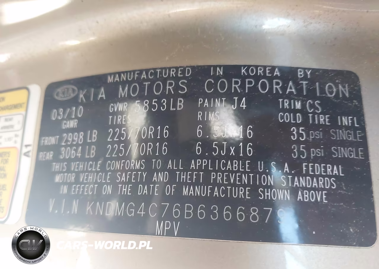 2011 Kia Sedona Lx VIN:KNDMG4C76B6366879 - 9