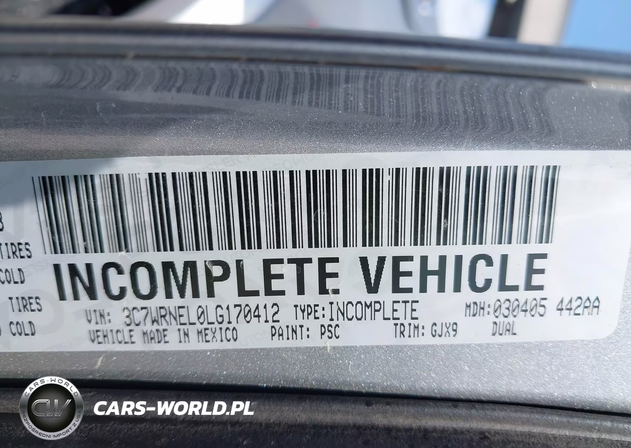 2020 Ram 5500 Chassis Tradesman-Slt-Laramie-Limited VIN:3C7WRNEL0LG170412 - 8