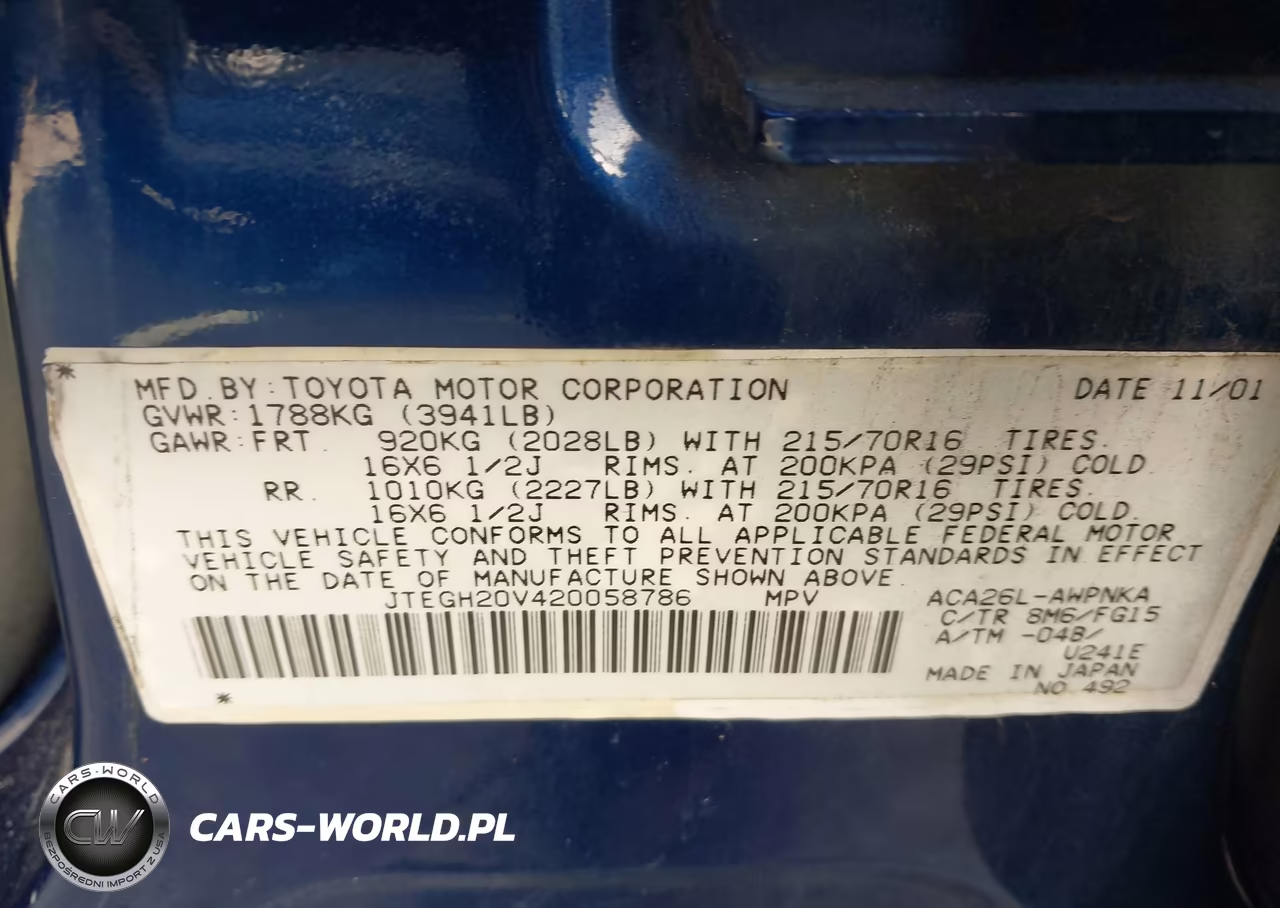 2002 Toyota Rav4 VIN:JTEGH20V420058786 - 9