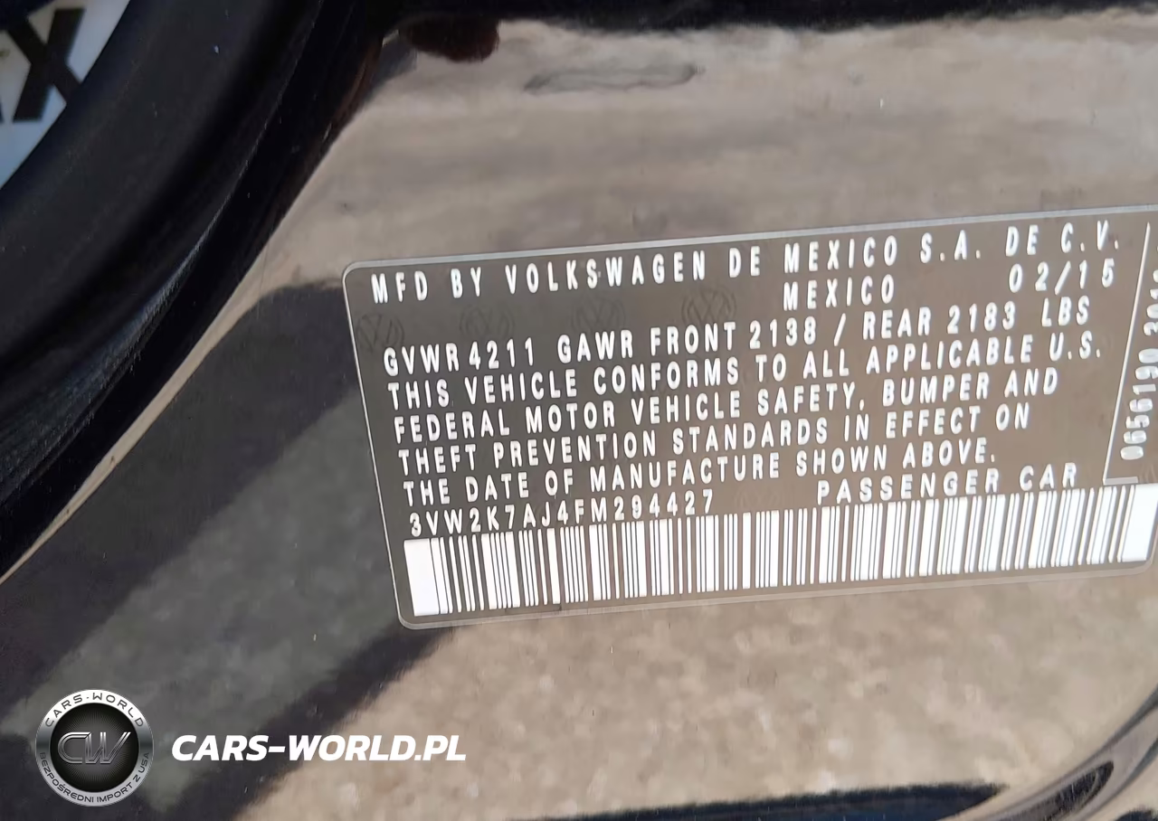 2015 Volkswagen Jetta 2.0L S VIN:3VW2K7AJ4FM294427 - 9
