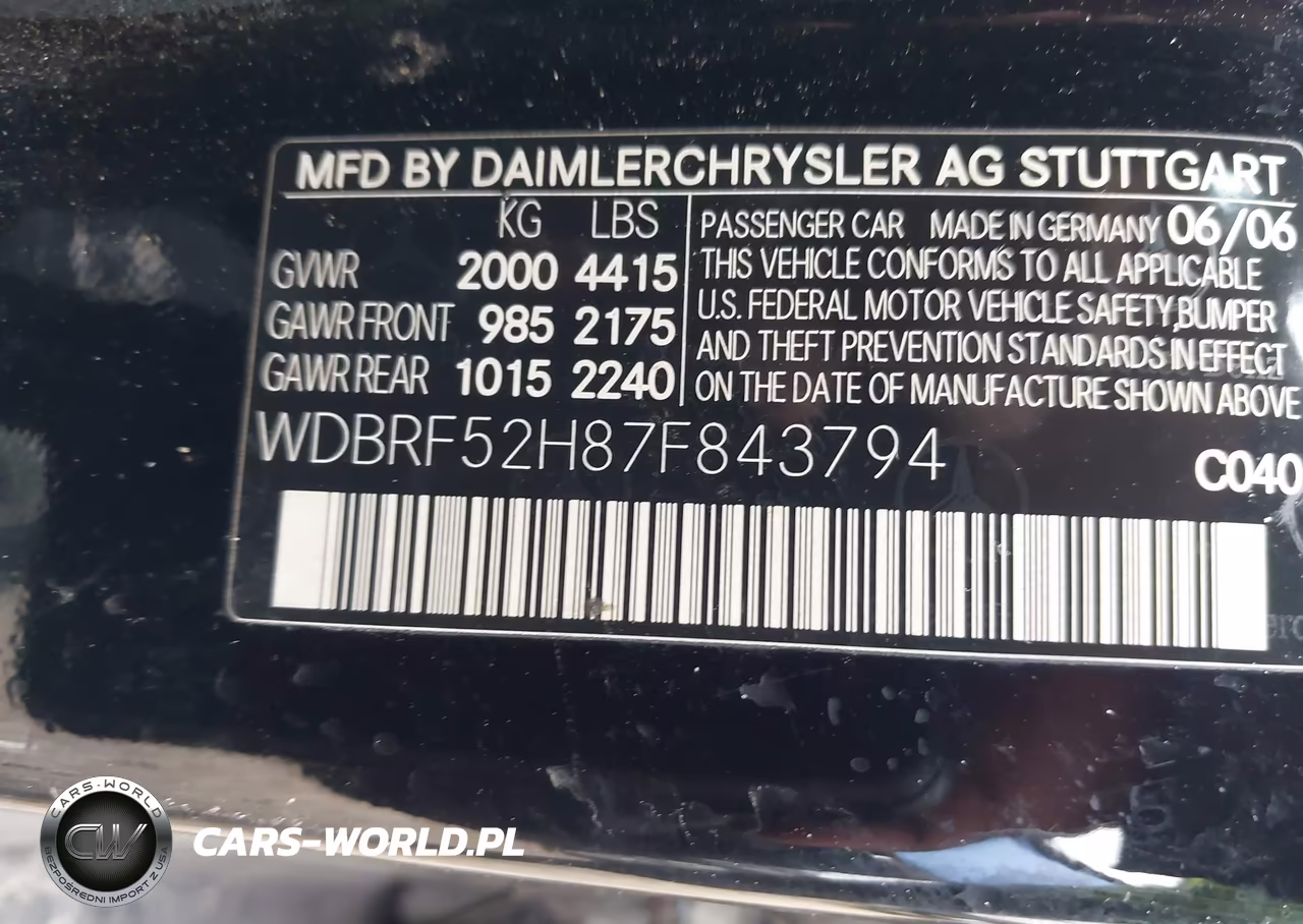 2007 Mercedes-Benz C 230 Sport VIN:WDBRF52H87F843794 - 9