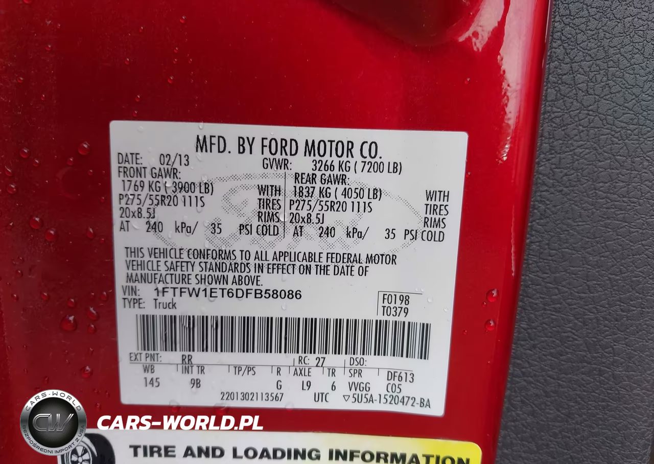 2013 Ford F-150 Platinum VIN:1FTFW1ET6DFB58086 - 9