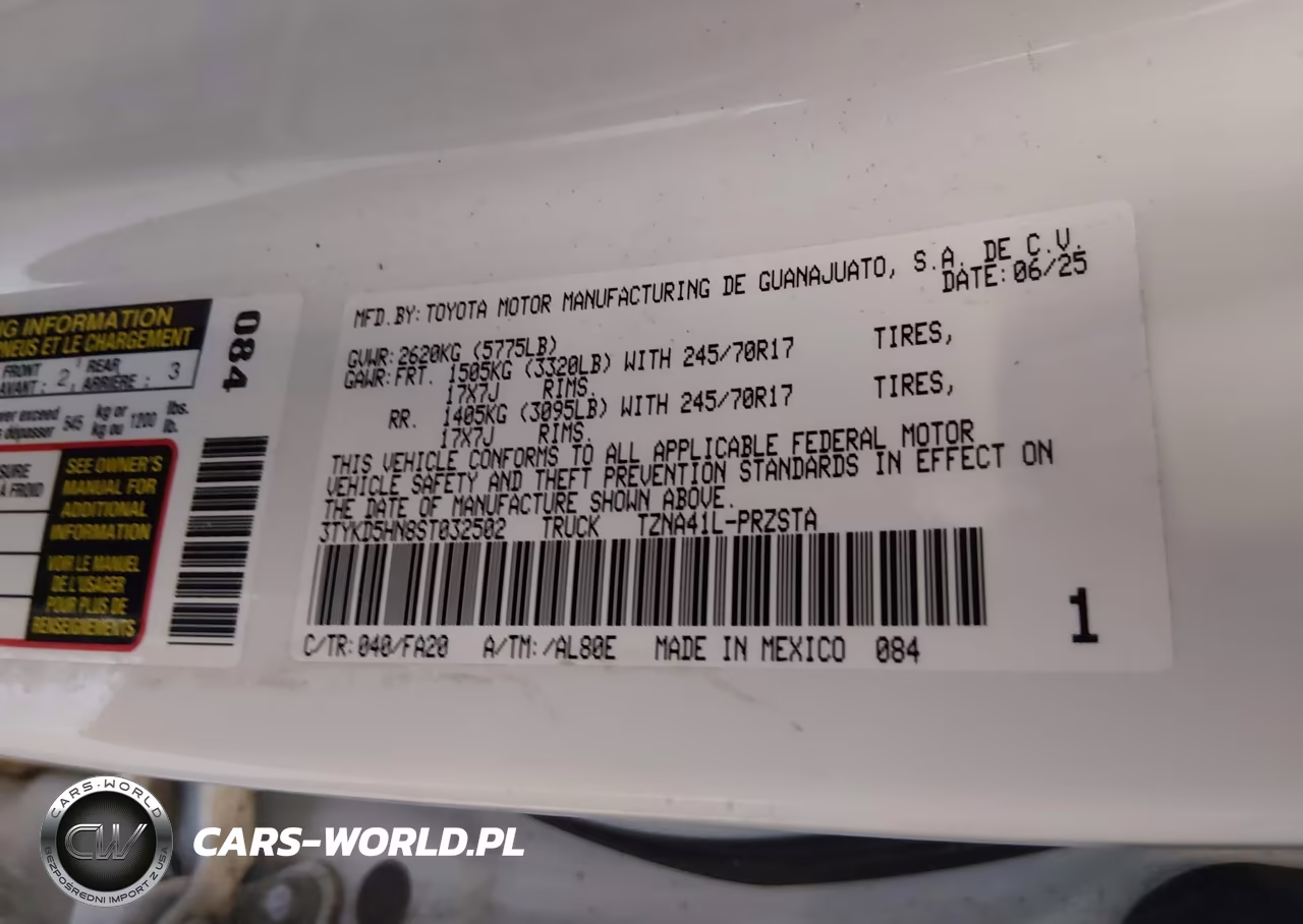2025 Toyota Tacoma Sr VIN:3TYKD5HN8ST032502 - 9
