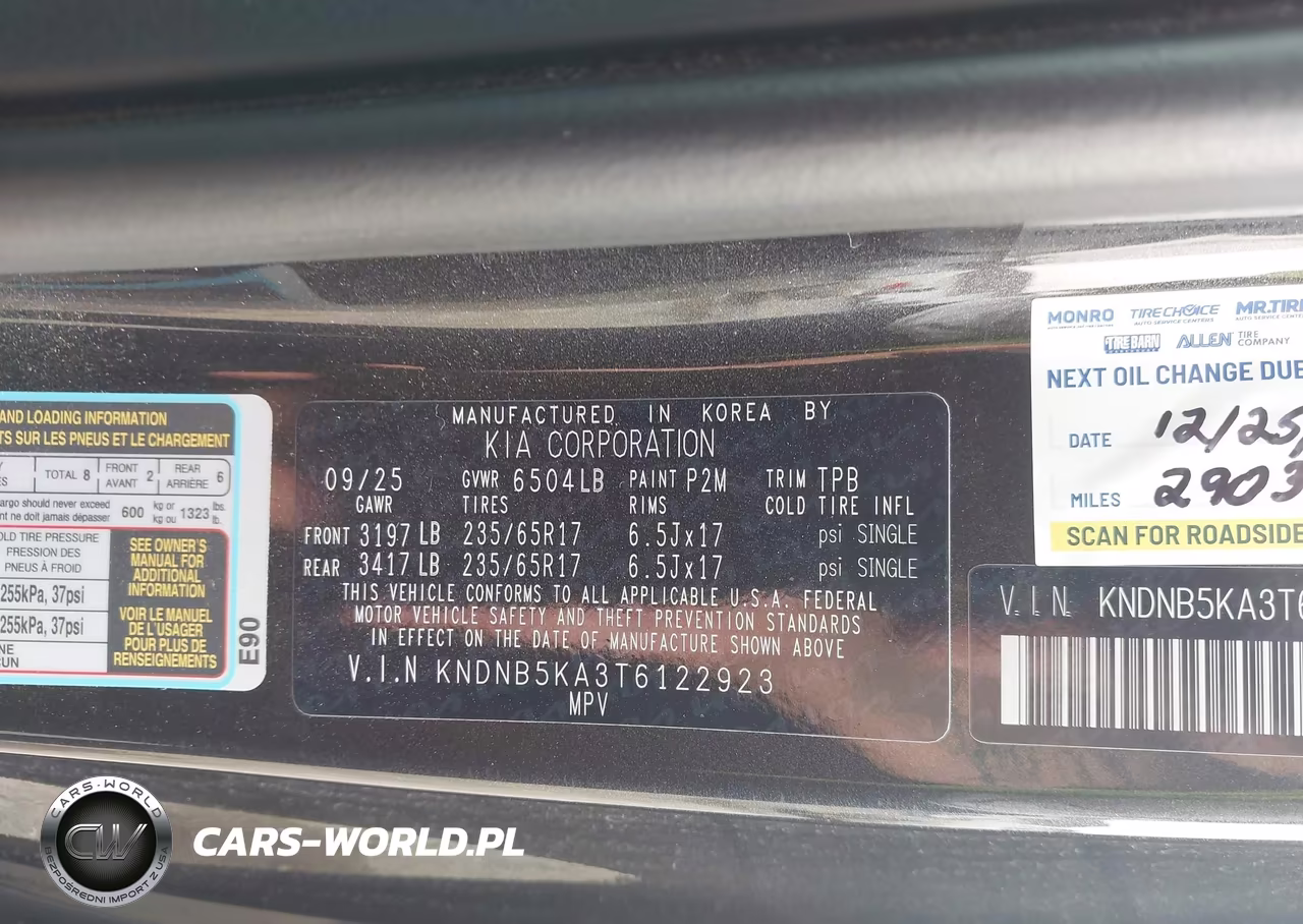 2026 Kia Carnival Mpv Hybrid Lxs VIN:KNDNB5KA3T6122923 - 9