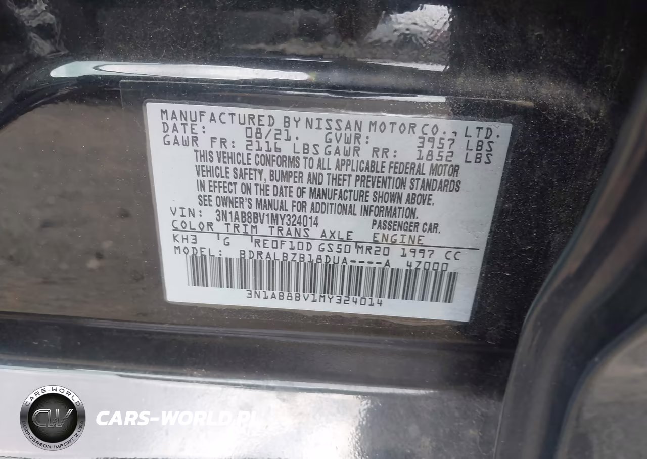 2021 Nissan Sentra S Xtronic Cvt VIN:3N1AB8BV1MY324014 - 9