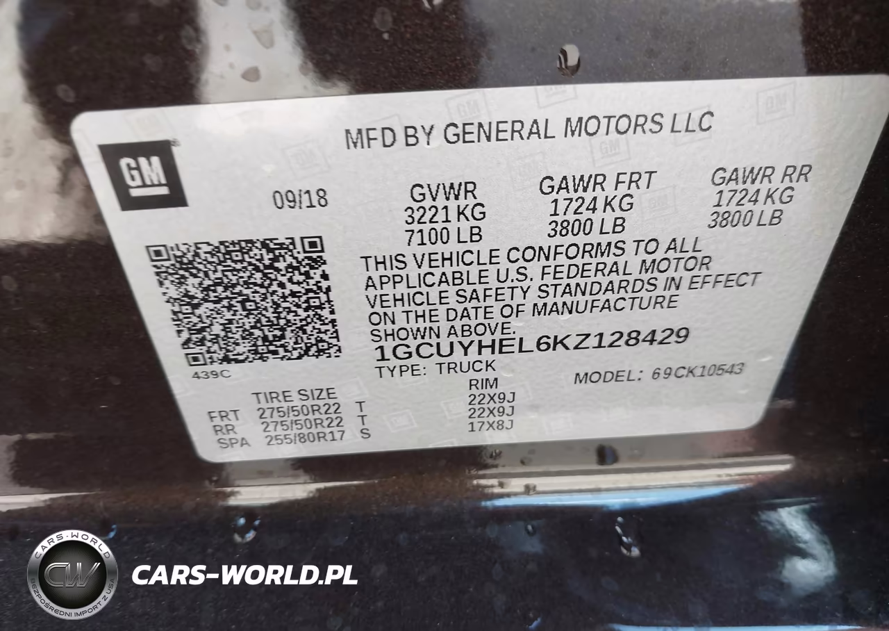 2019 Chevrolet Silverado 1500 High Country VIN:1GCUYHEL6KZ128429 - 9