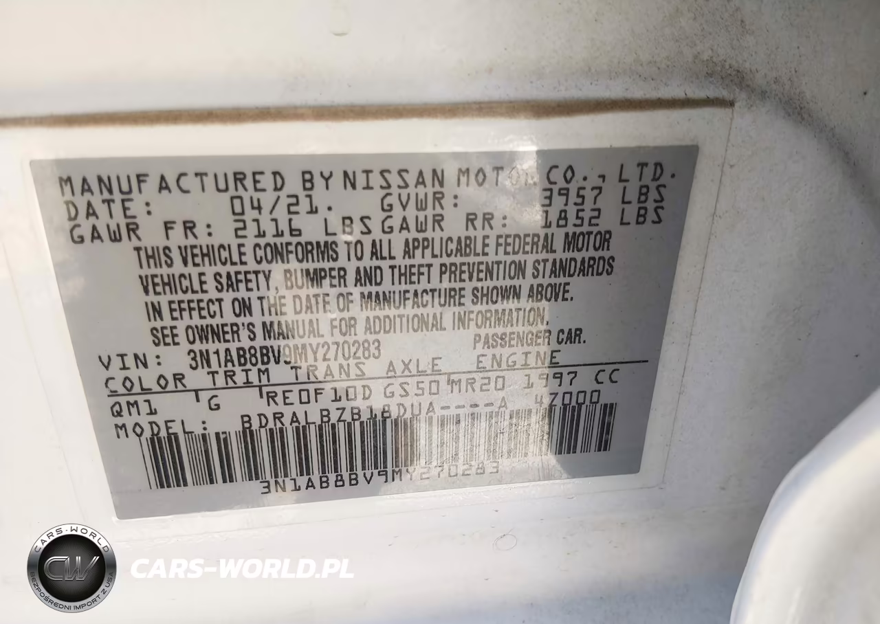 2021 Nissan Sentra S Xtronic Cvt VIN:3N1AB8BV9MY270283 - 9
