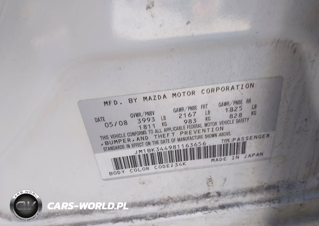 2008 Mazda Mazda3 S Touring VIN:JM1BK344981163656 - 9