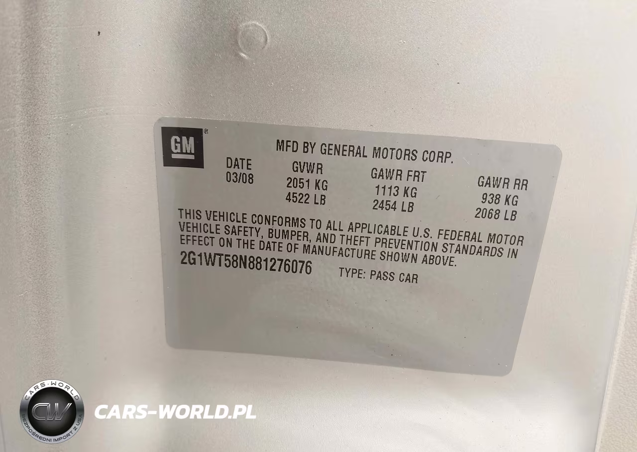 2008 Chevrolet Impala Lt VIN:2G1WT58N881276076 - 9