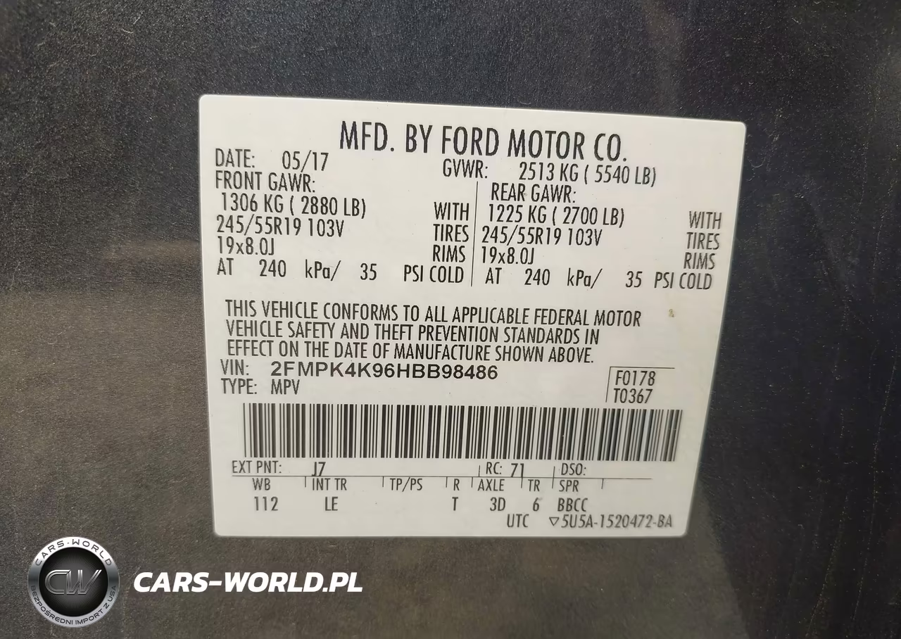 2017 Ford Edge Titanium VIN:2FMPK4K96HBB98486 - 9