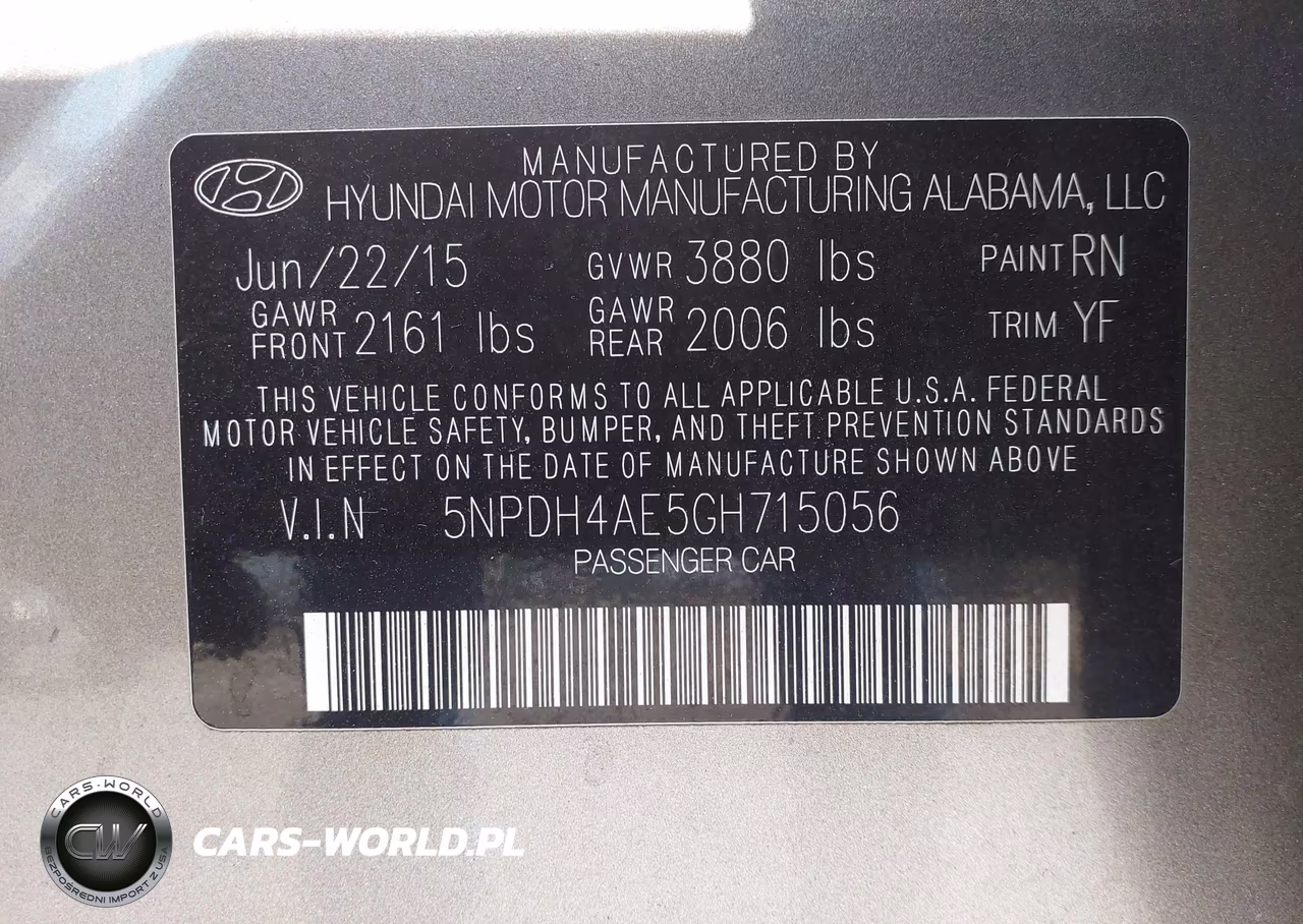 2016 Hyundai Elantra Se VIN:5NPDH4AE5GH715056 - 9