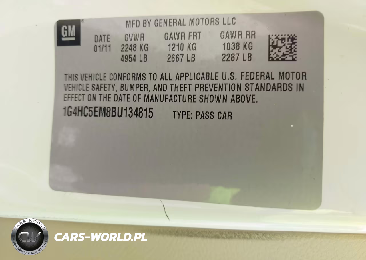 2011 Buick Lucerne Cxl VIN:1G4HC5EM8BU134815 - 9