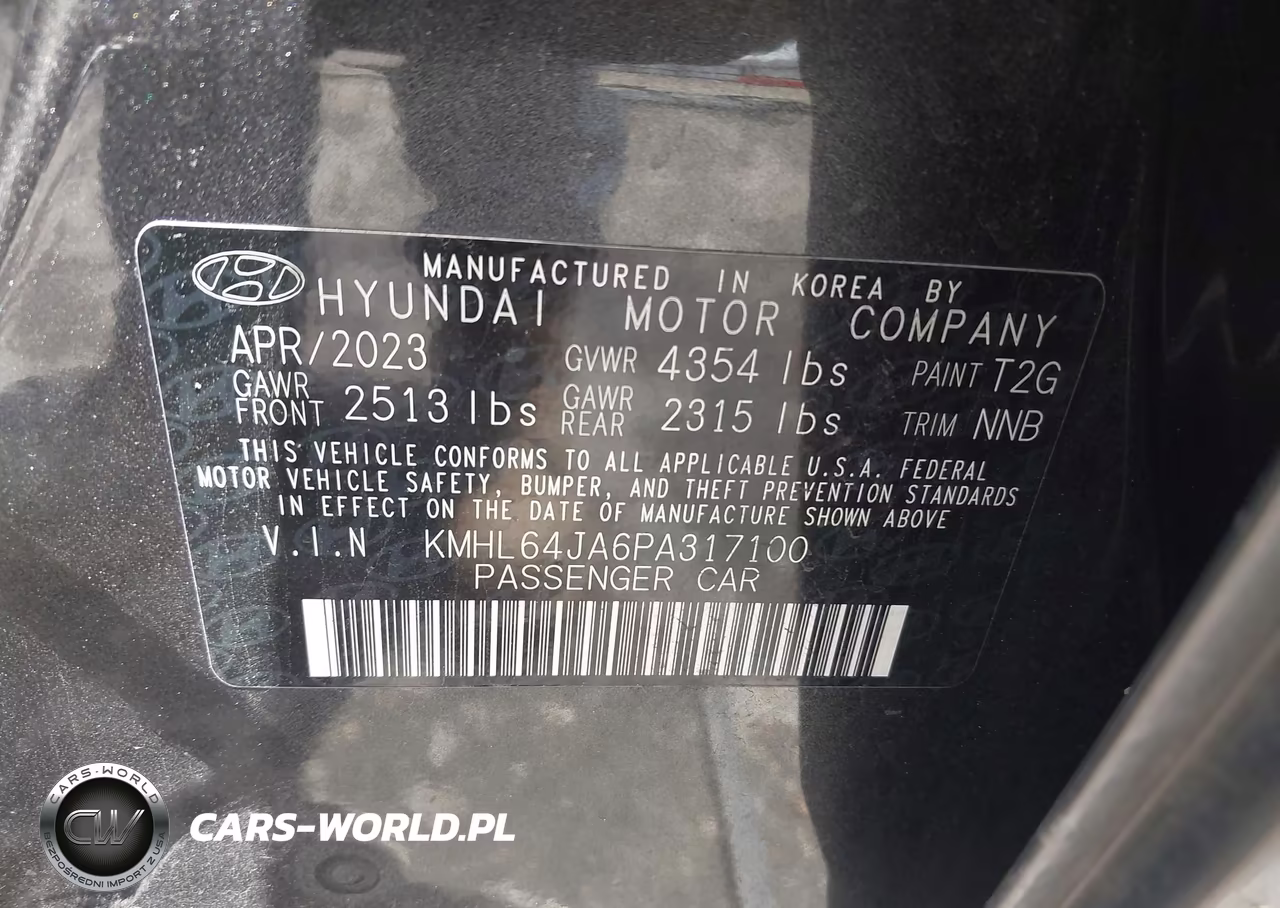 2023 Hyundai Sonata Sel VIN:KMHL64JA6PA317100 - 9