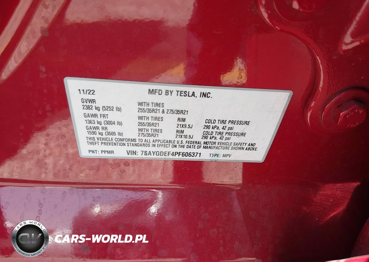 2023 Tesla Model Y Performance Dual Motor All-Wheel Drive VIN:7SAYGDEF4PF606371 - 9