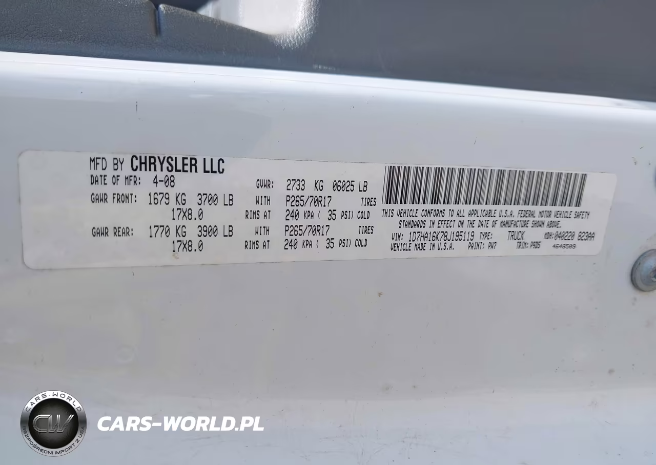 2008 Dodge Ram 1500 St-Sxt VIN:1D7HA16K78J195119 - 9