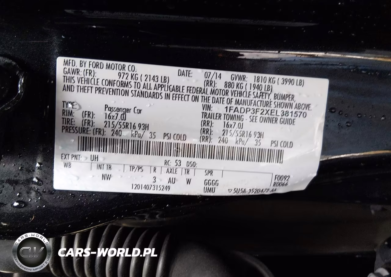 2014 Ford Focus Se VIN:1FADP3F2XEL381570 - 9
