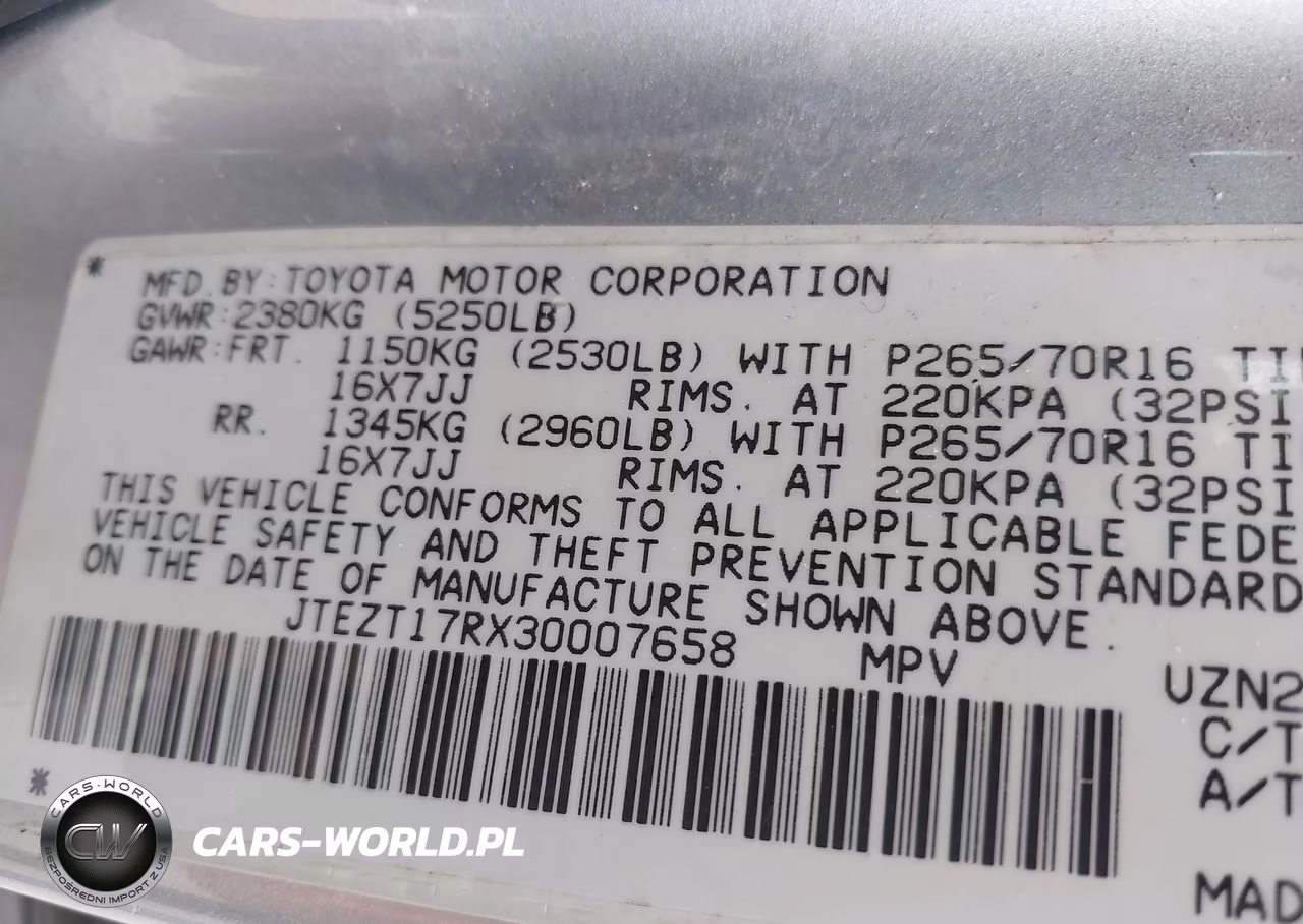 2003 Toyota 4Runner Limited V8 VIN:JTEZT17RX30007658 - 9