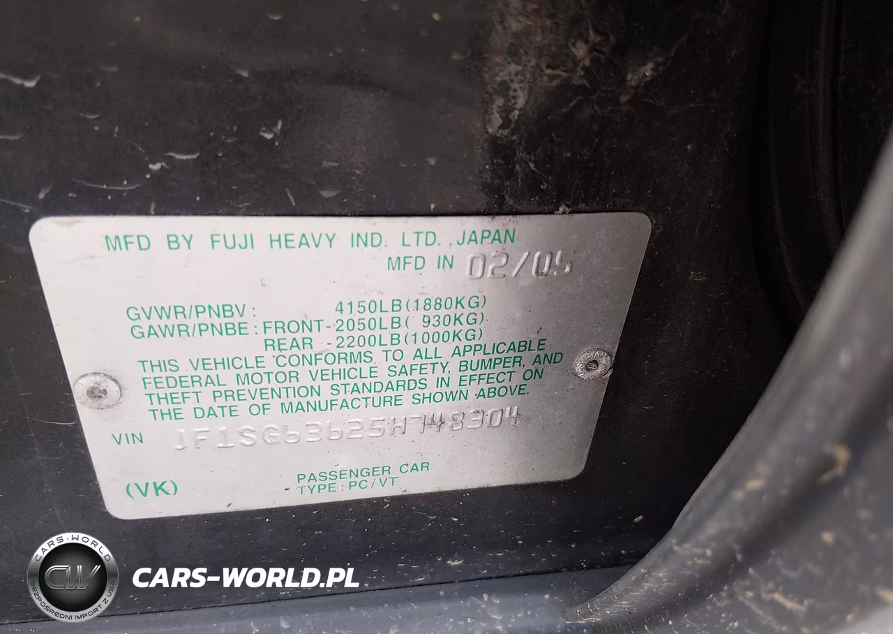 2005 Subaru Forester 2.5X VIN:JF1SG63625H748304 - 9