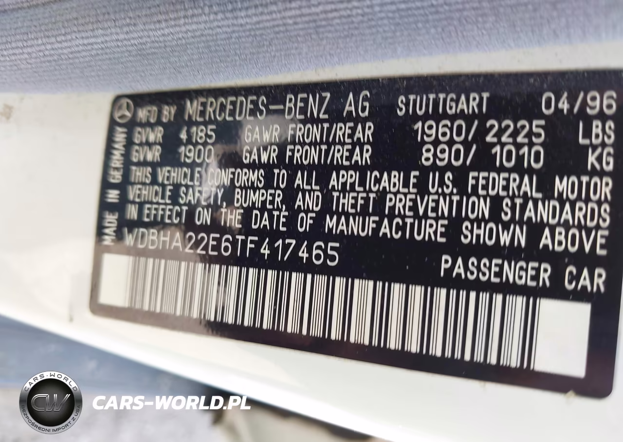 1996 Mercedes-Benz C 220 VIN:WDBHA22E6TF417465 - 9