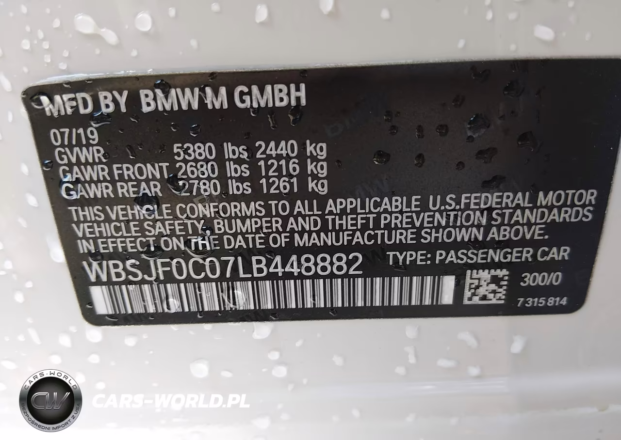 2020 BMW M5 Competition VIN:WBSJF0C07LB448882 - 9