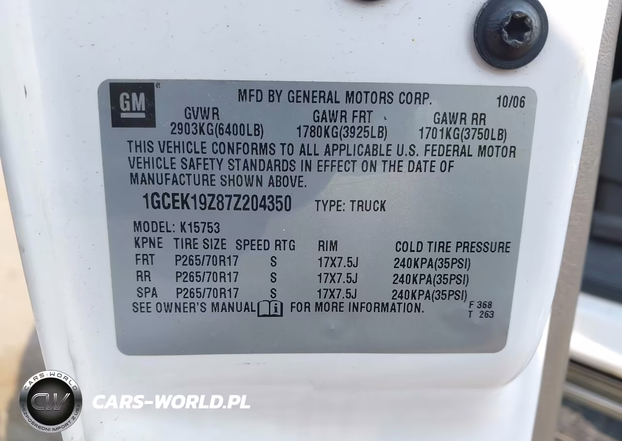 2007 Chevrolet Silverado 1500 Classic Lt1 VIN:1GCEK19Z87Z204350 - 9