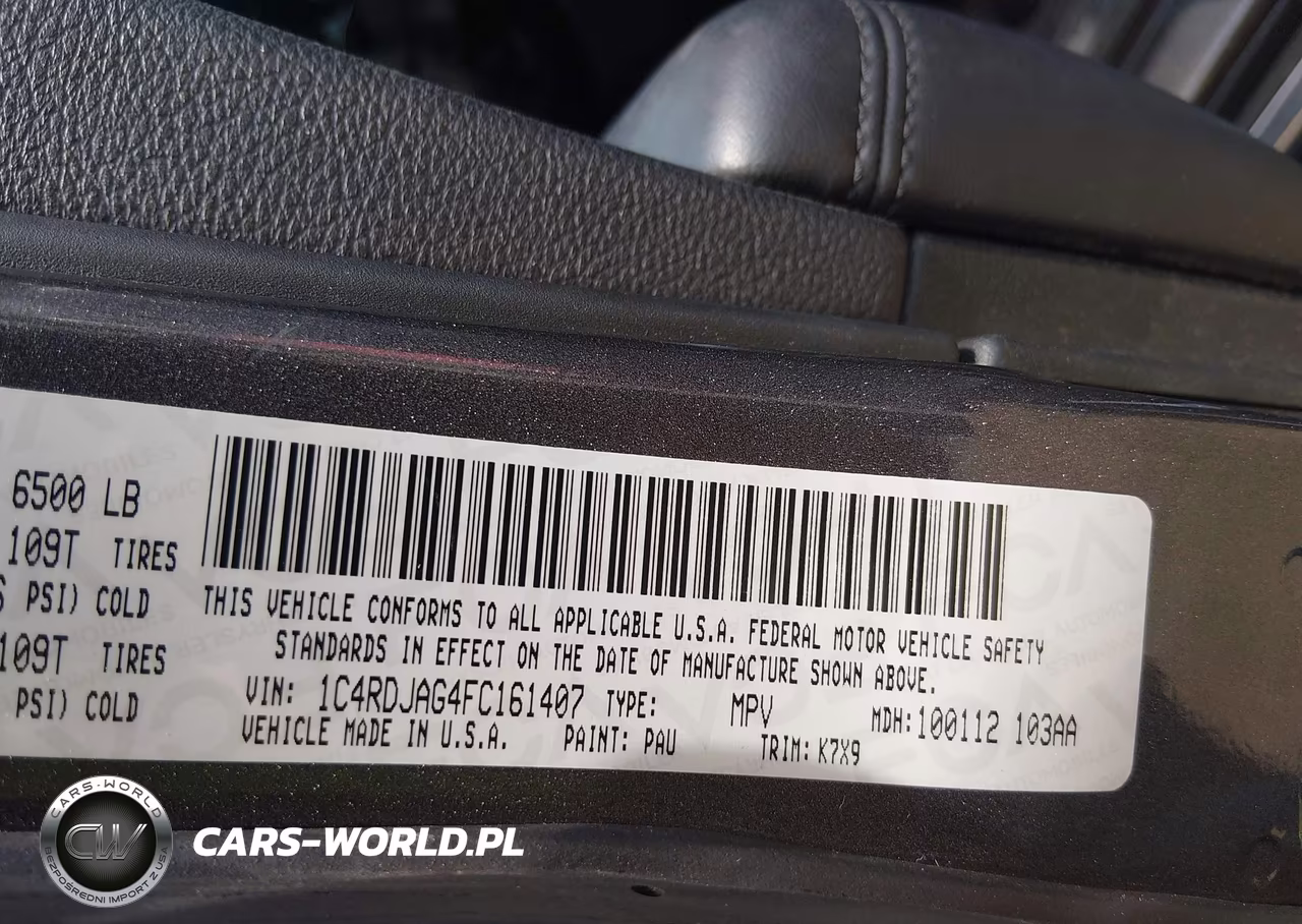 2015 Dodge Durango Sxt VIN:1C4RDJAG4FC161407 - 9